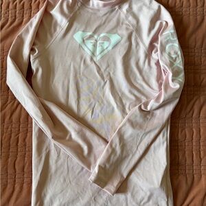 Roxy Light Pink Rash Guard Top